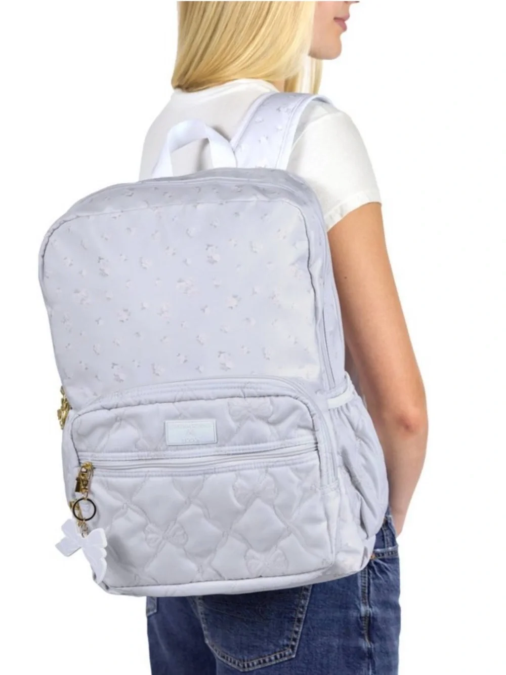 LoveShackFancy Yoobi Everblooming Rosettes Ditsy Backpack Set Mousepad, Tech bag